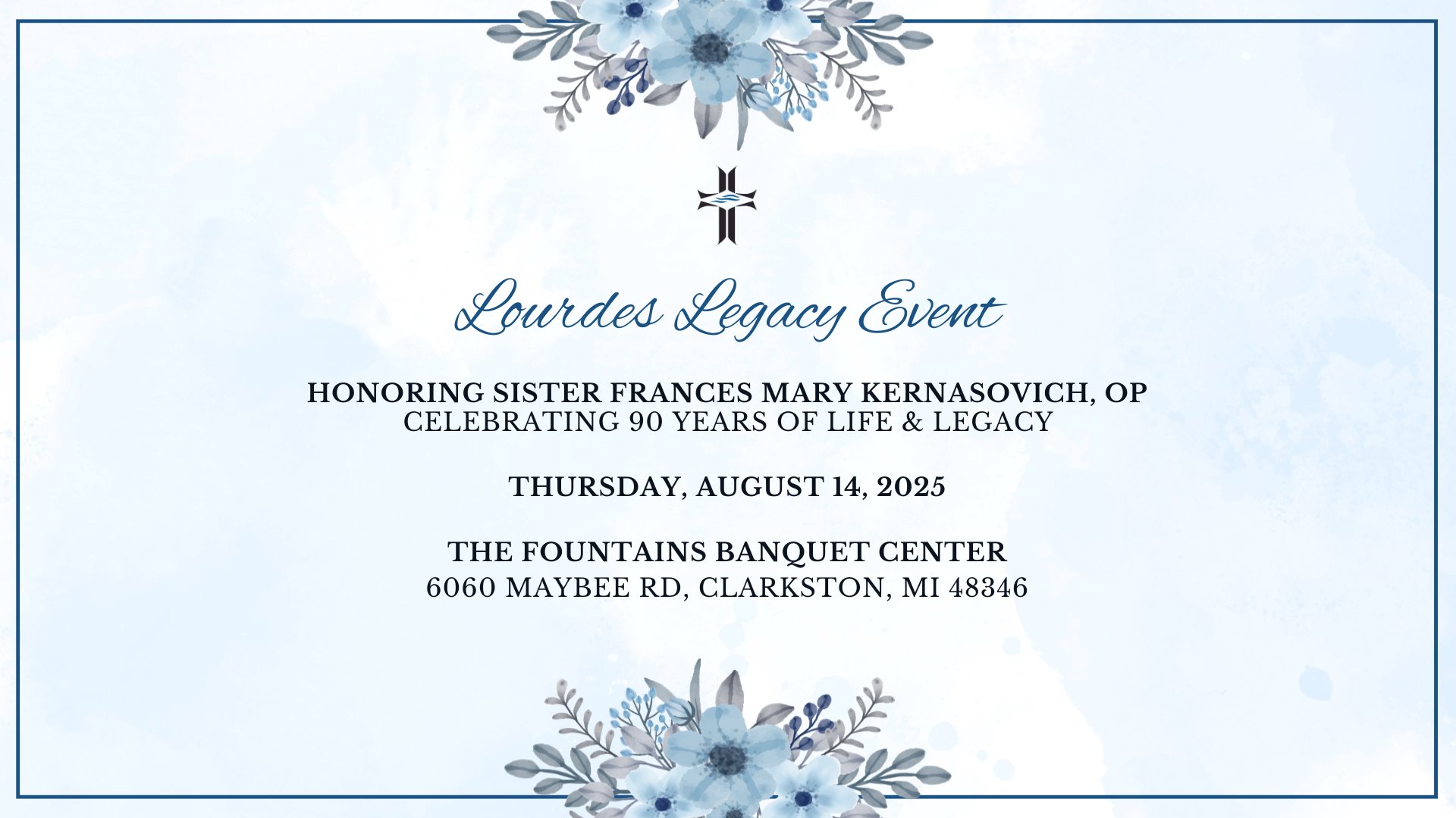Lourdes Legacy Website Header (1920 x 1080 px)